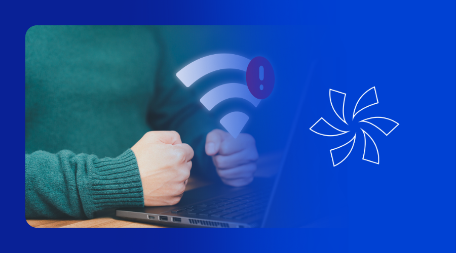 person is having trouble with wifi connection